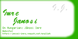 imre janosi business card